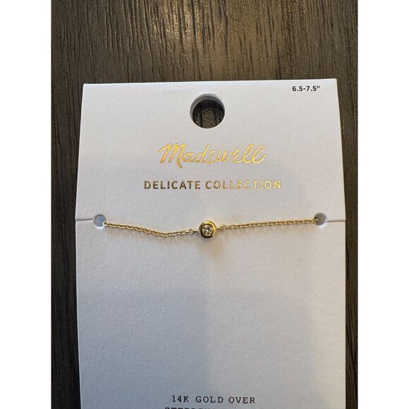 Madewell Demi-Fine Bezel Set Station Bracelet - NWT - Picture 4 of 5